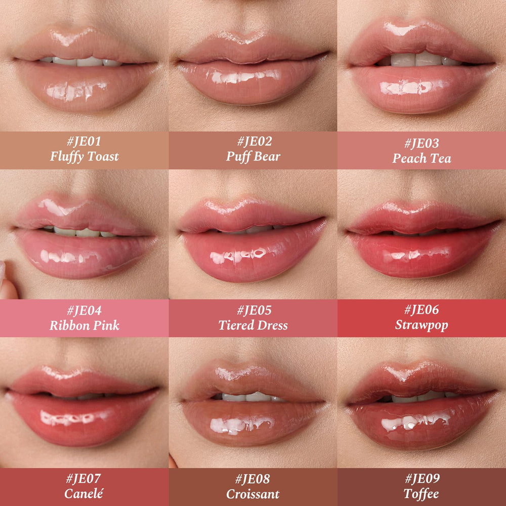 Flower Knows Sweetie Bear Toffee swatch showing glossy shine.