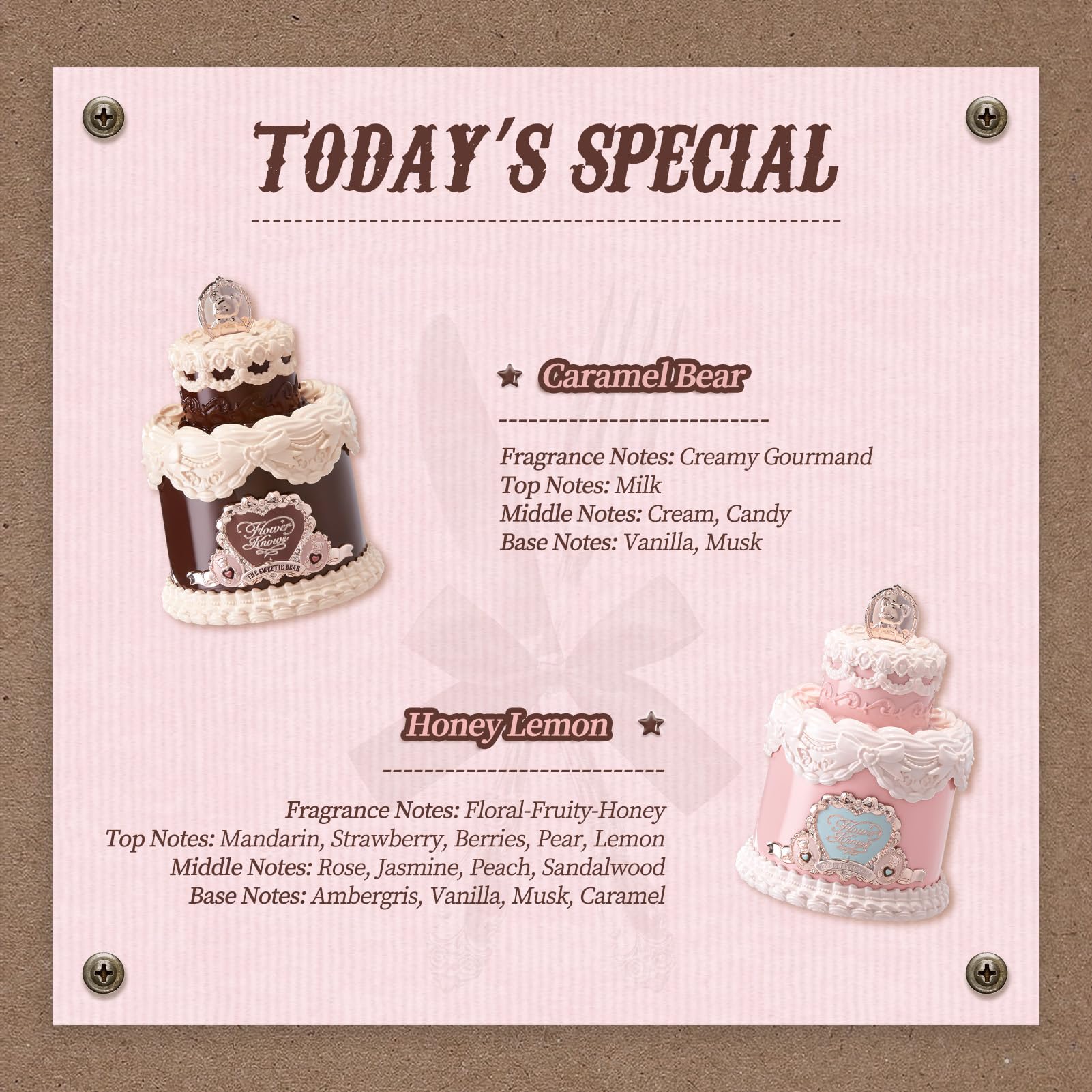 Flower Knows Sweetie Bear gift set imagery conveys a thoughtful present