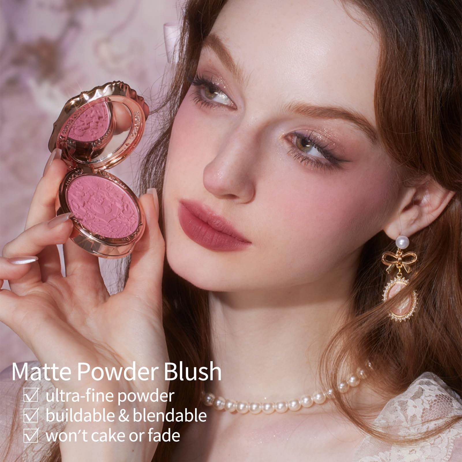 Flower Knows The Sweetie Bear Mono Blush provides soft cheek color with charming packaging