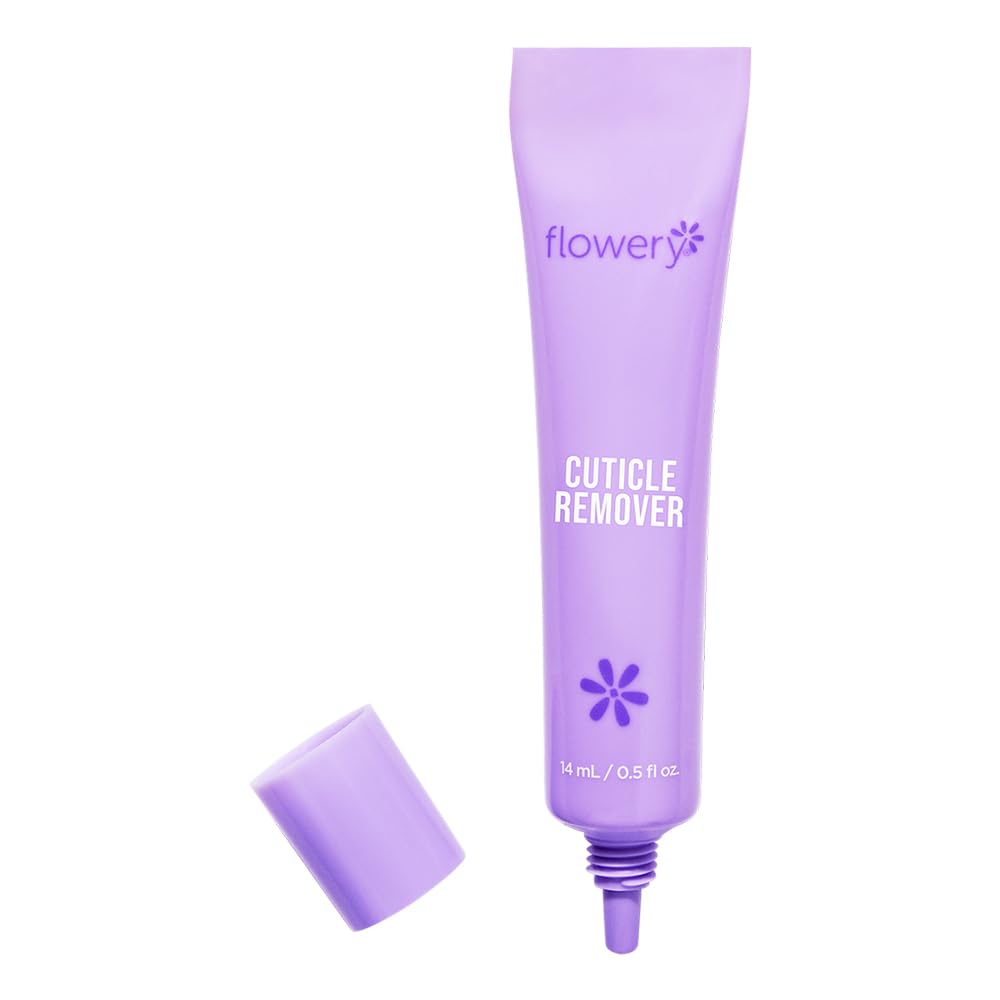 Flowery Cuticle Remover tube easy to squeeze for quick application.