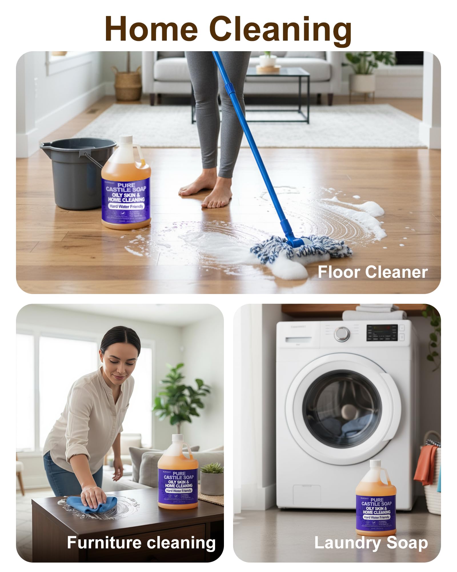 FLOWHYET multi-purpose cleaner ideal for bathroom, kitchen, and surfaces.