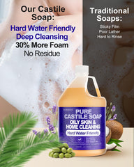 FLOWHYET Lavender pour showing easy dispensing for quick cleansing