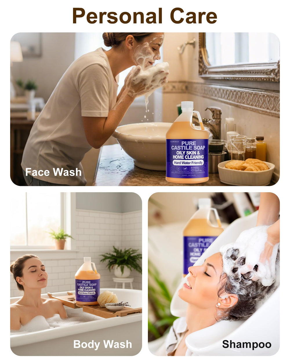 FLOWHYET reusable refill packaging supporting sustainable cleaning routines.