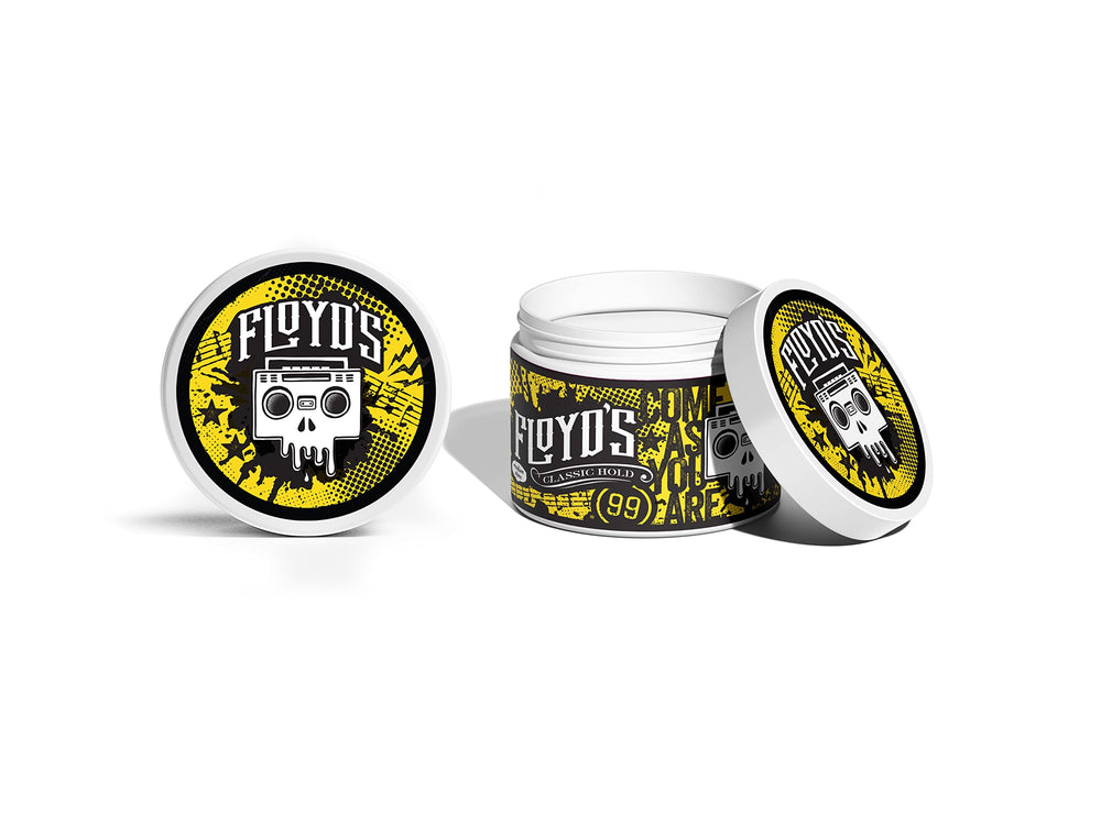 Floyd's 99 pomade being applied for flexible control and smooth manageability.