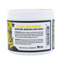 Floyd's 99 pomade supports pompadours and textured hair with easy removal.