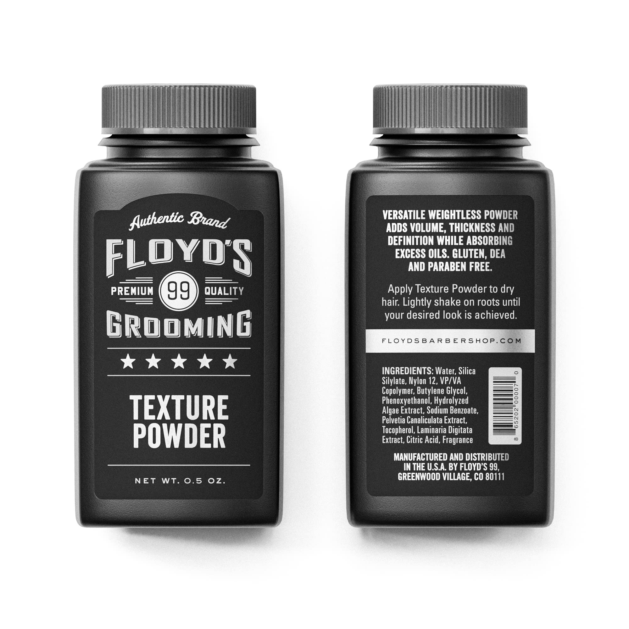 Floyd's 99 Hair Styling Powder compact packaging for on-the-go touchups