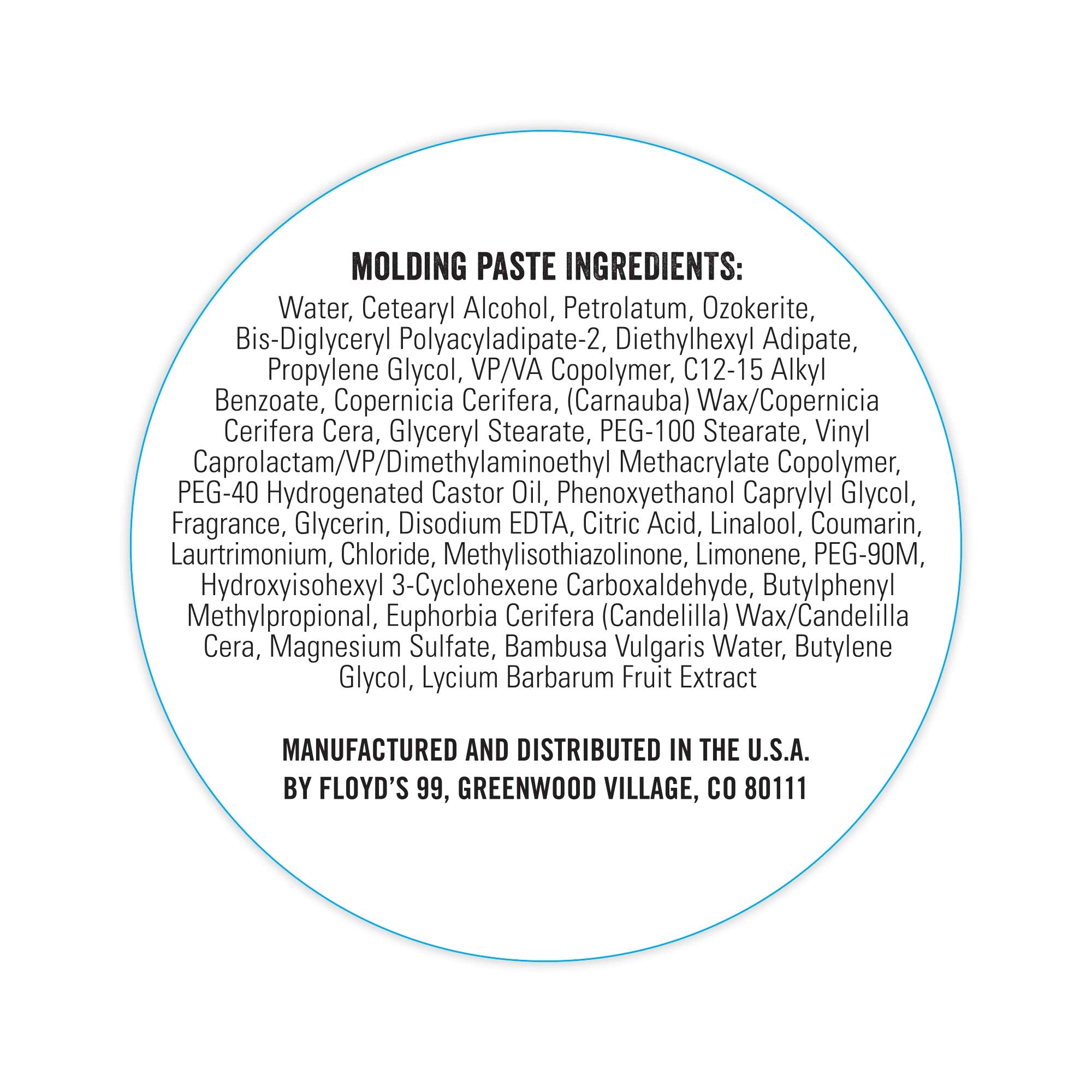 Floyd's 99 paste works for all hair types with effortless texture.