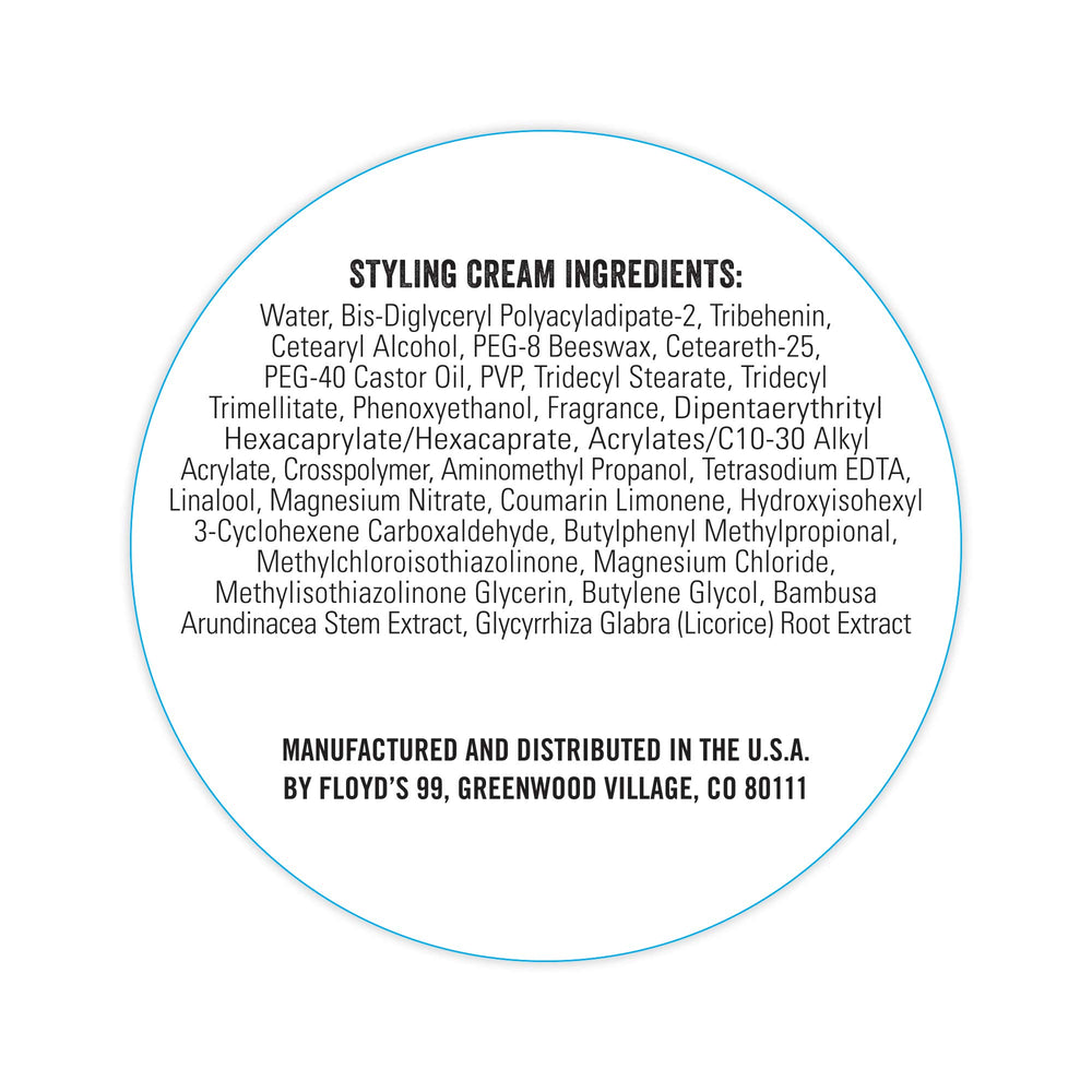 Floyd's 99 Grooming Styling Cream ideal for quick daily use