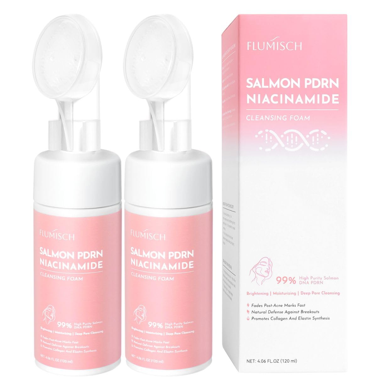 FluMisch Salmon DNA PDRN cleanser with foaming action for deep pore cleansing