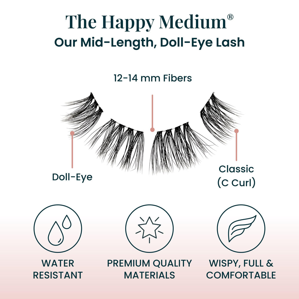 FlutterHabit The Happy Medium lashes natural-look on-eye demonstrates a salon vibe.