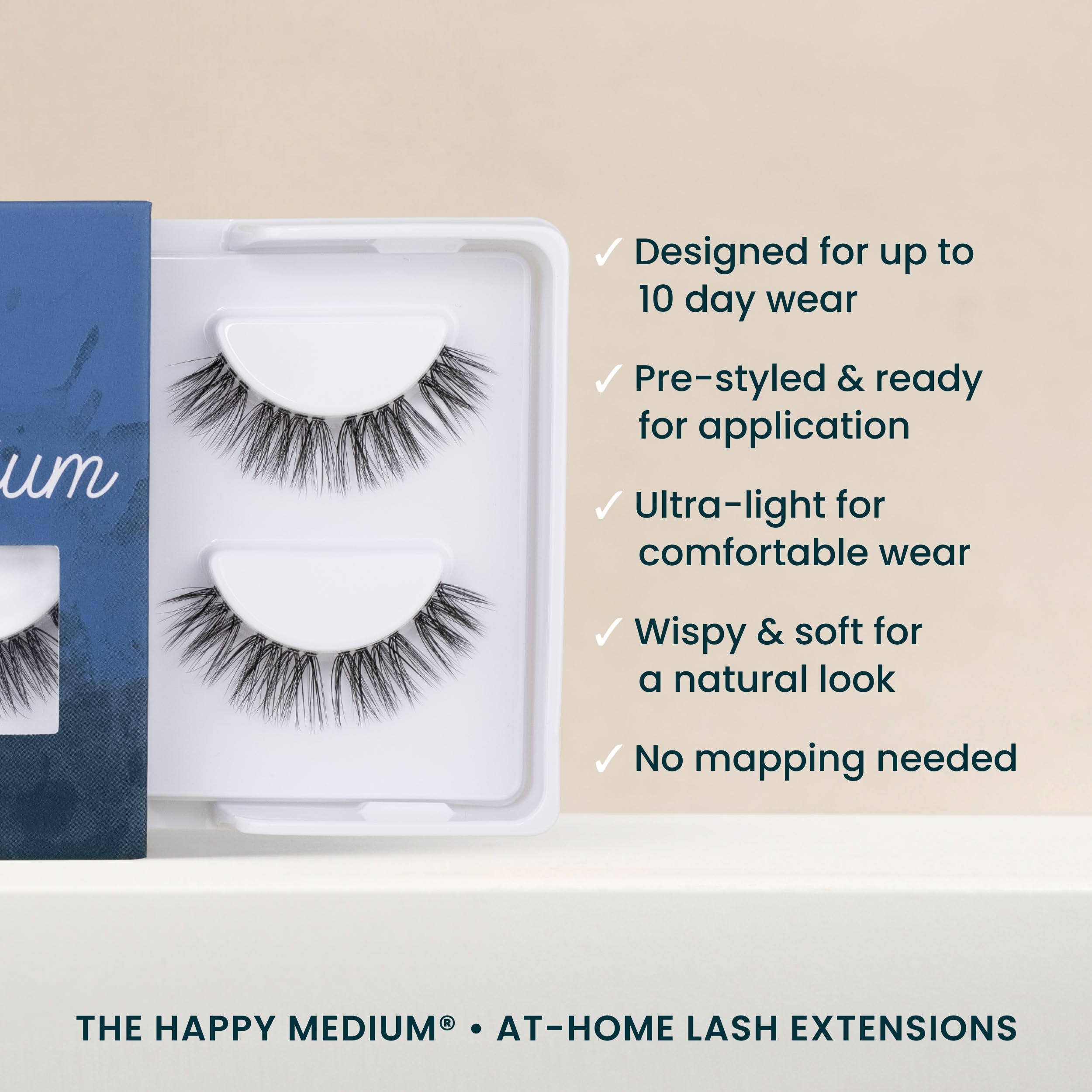FlutterHabit The Happy Medium lashes packaging-box ready for quick upgrade.