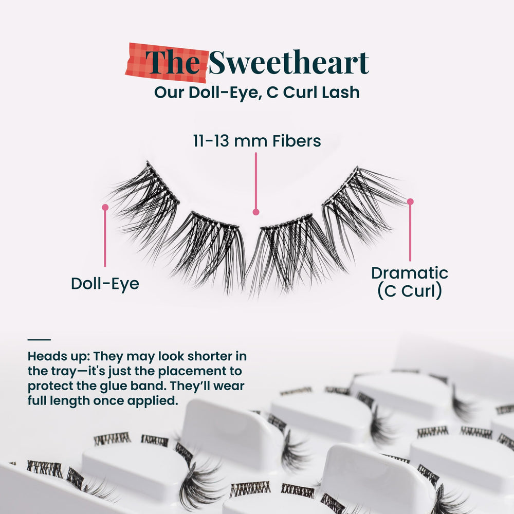 Natural-look lashes at home with a simple press-and-go application.