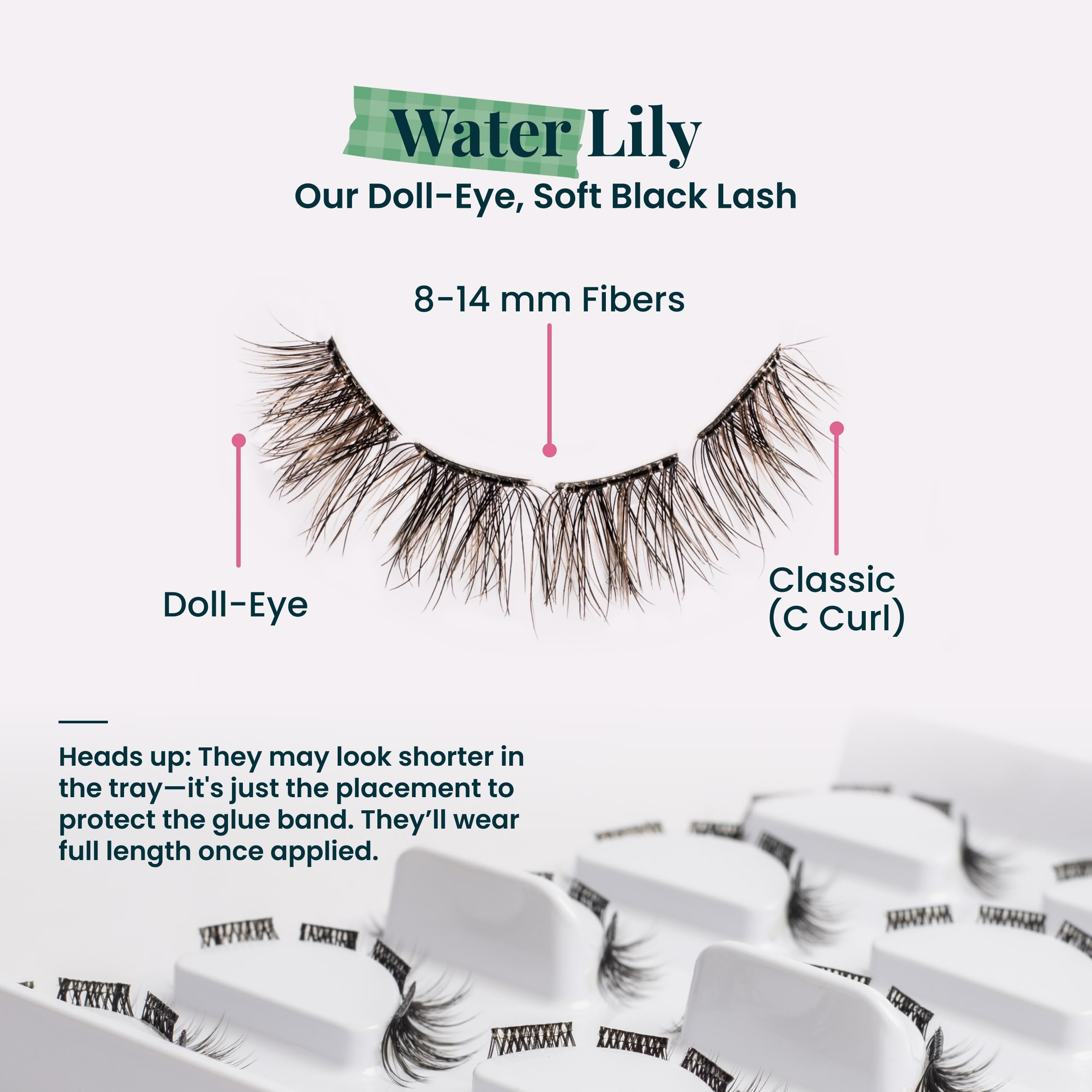 FlutterHabit STICKtionary Water Lilly natural-look lashes create a soft, everyday enhancement.
