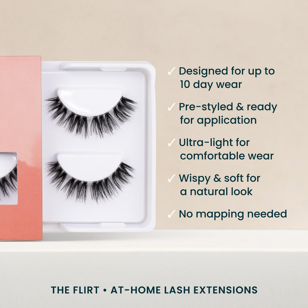 FlutterHabit The Flirt lashes up-to-10-days-wear image conveys durable long-lasting appeal.