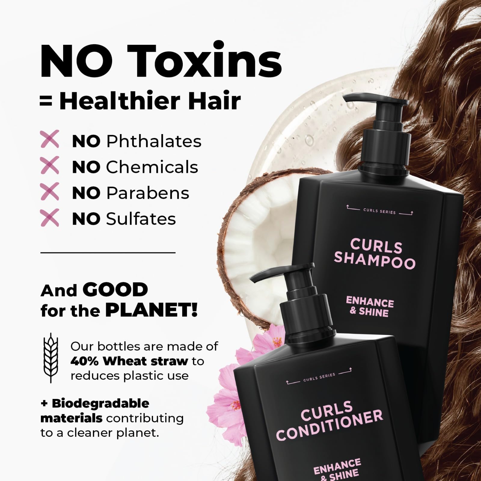 Flux Up Curl Care packaging highlights a sulfate-free formula