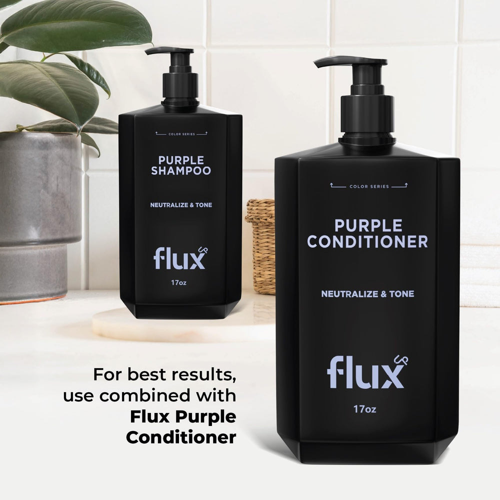 Flux Up Purple Shampoo designed for weekly use on color-treated hair
