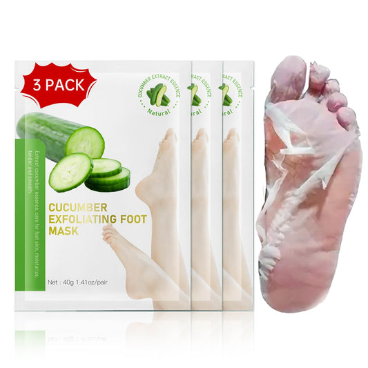 FLYLEAF Foot Peeling Mask packaging shown for convenient three-pack hydration.