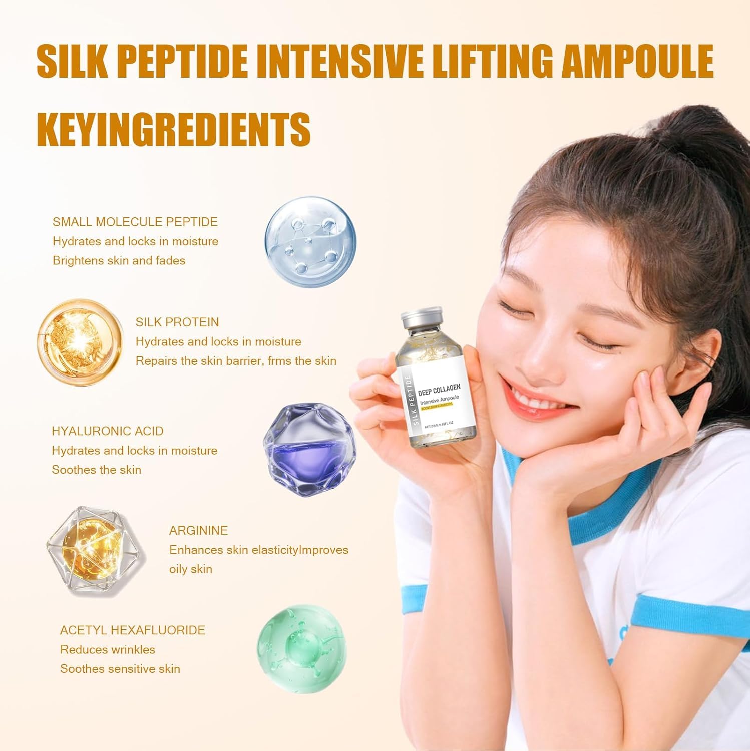 Fneute ampoule highlights elasticity-boost for firmer facial contours