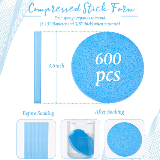 Foaincore 600-piece face sponge pack ideal for daily cleansing.