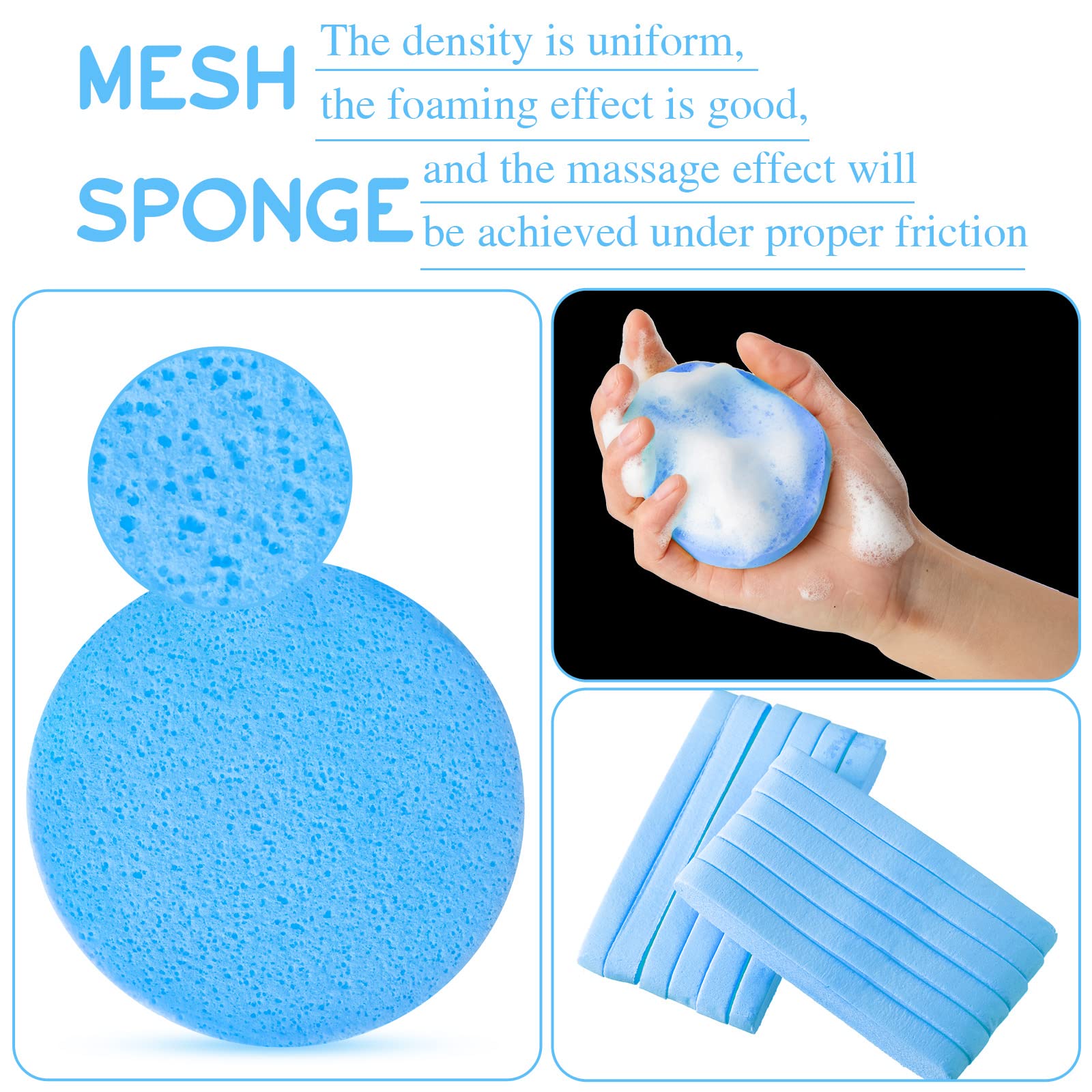 Foaincore soft absorbent sponge for easy soap lathering.