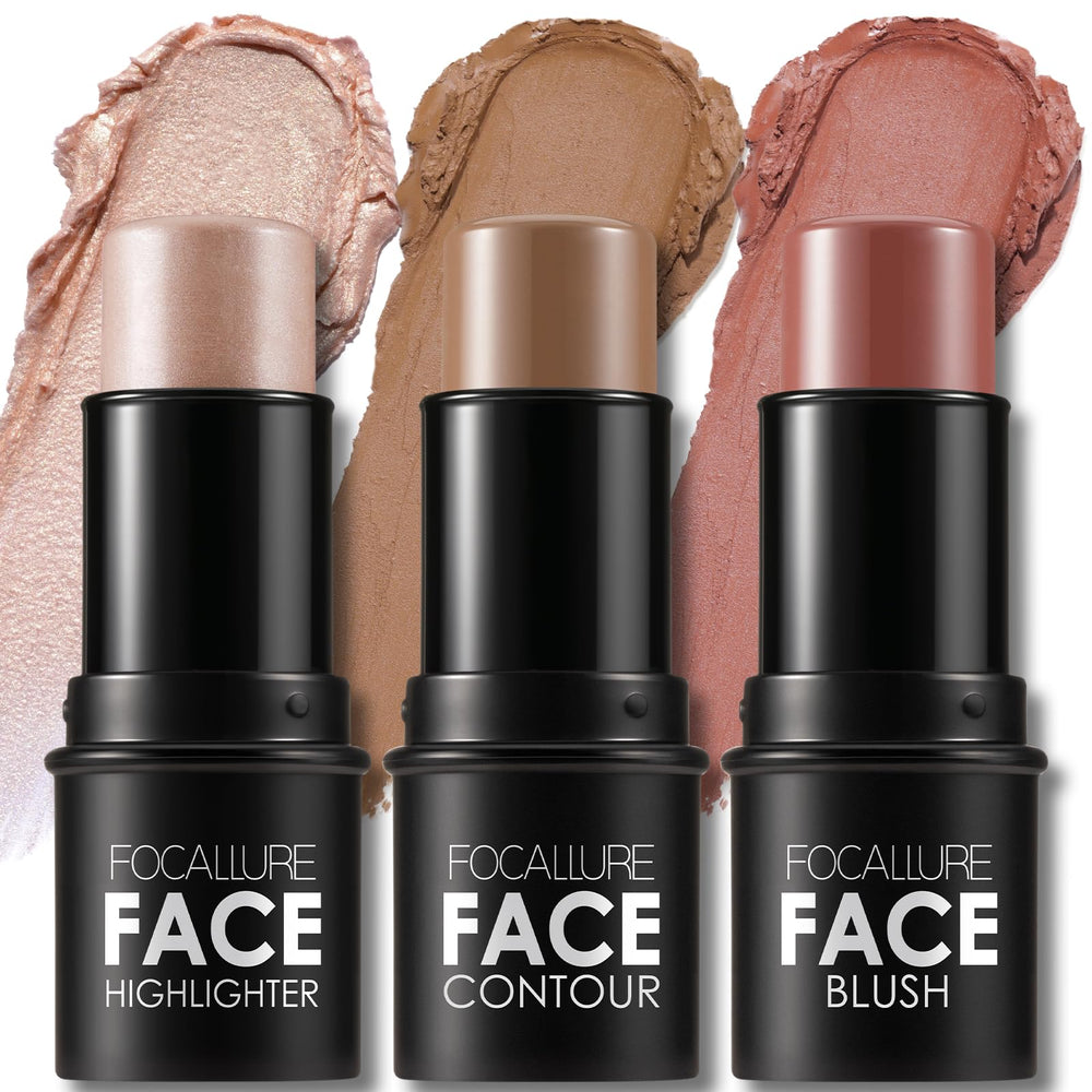 FOCALLURE 3 Pcs contour kit for quick sculpt and glow.