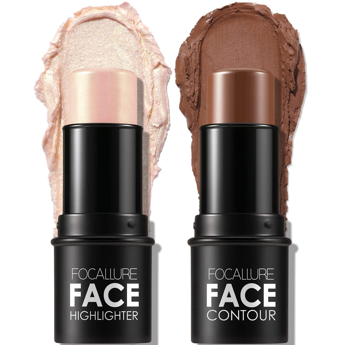 FOCALLURE contour-foundation-stick dual ends for effortless sculpting and blended edges