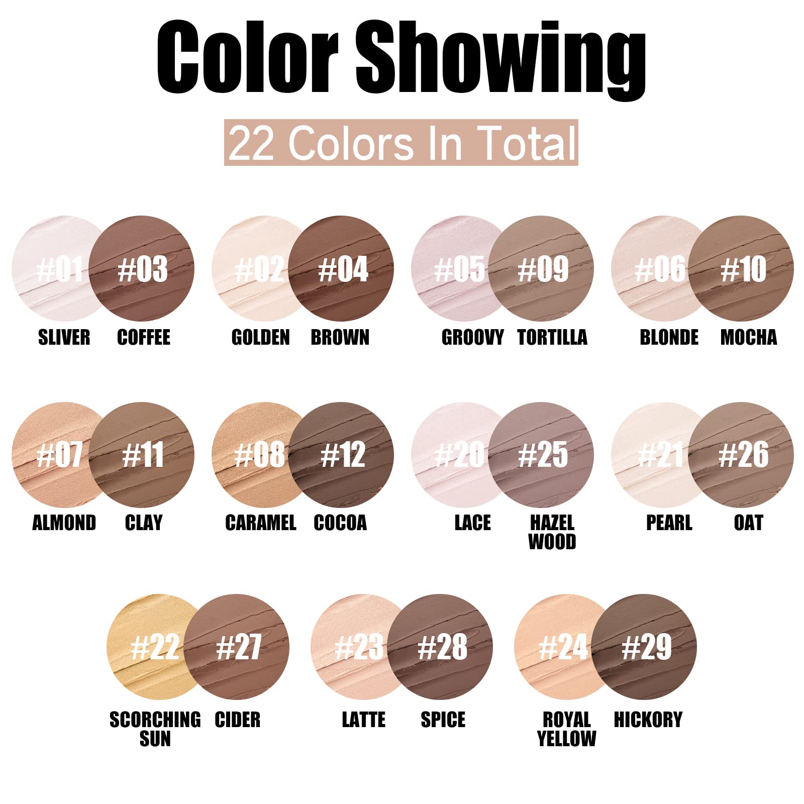 FOCALLURE contour-stick application across facial zones for precise light and shade.