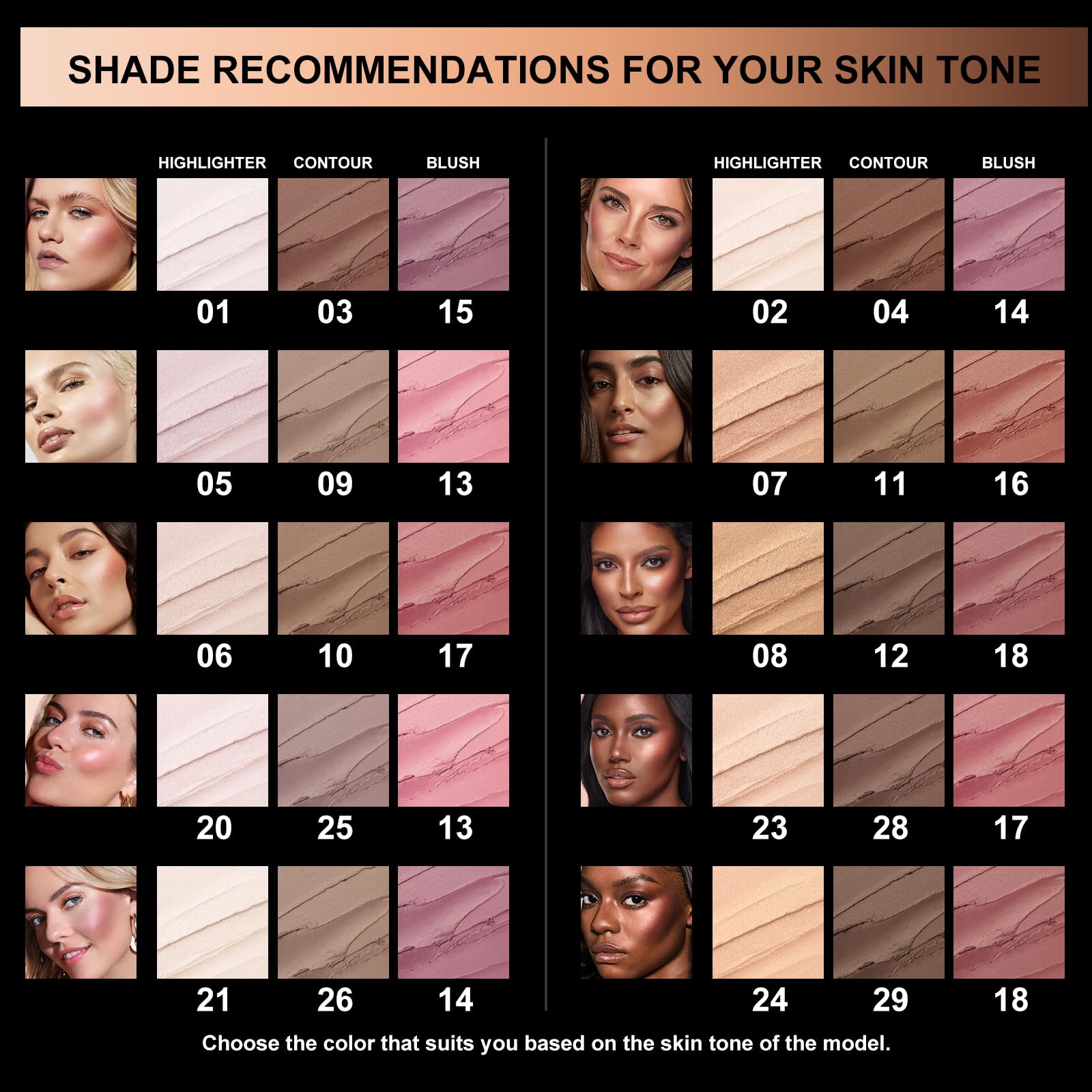 FOCALLURE cream contour application closeup for easy blending.