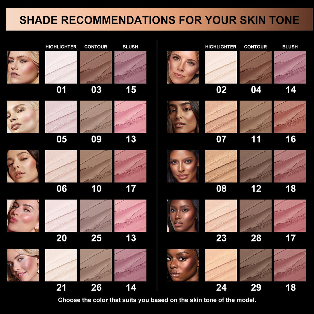 FOCALLURE cream contour application closeup for easy blending.