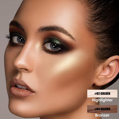 FOCALLURE highlighter-bronzer-pen swatch showing luminous highlight and natural shading