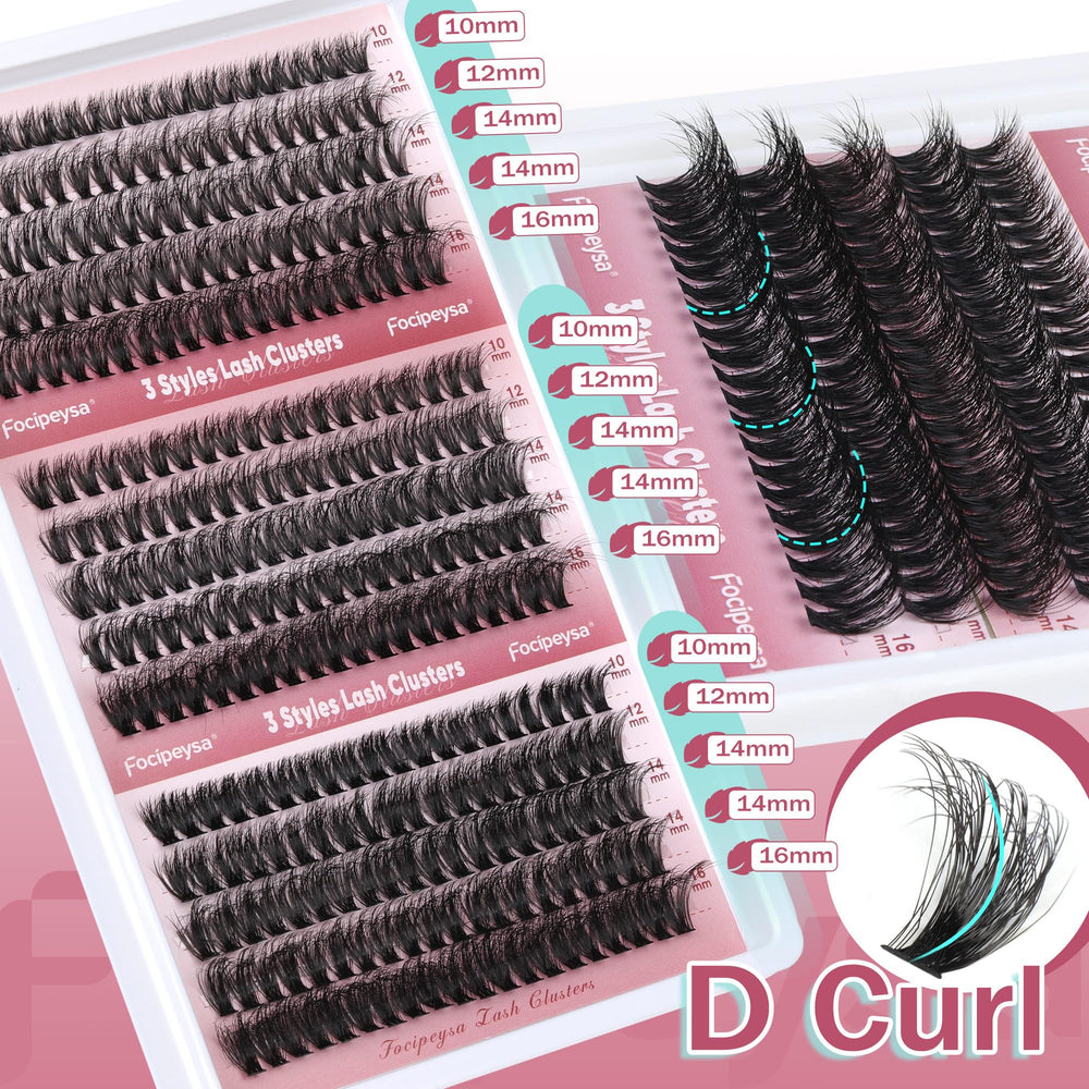 Focipeysa DIY lash extensions clusters pack for simple home application