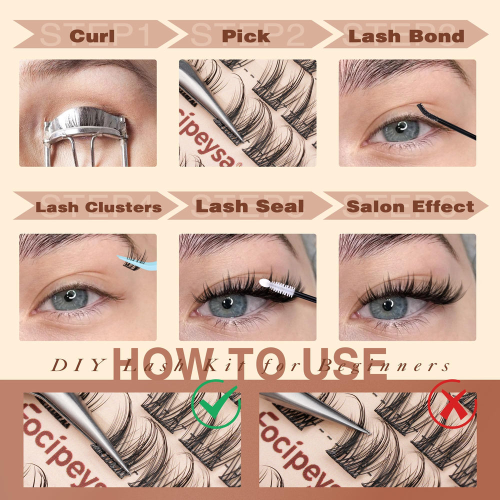 Focipeysa DIY salon lashes for home application