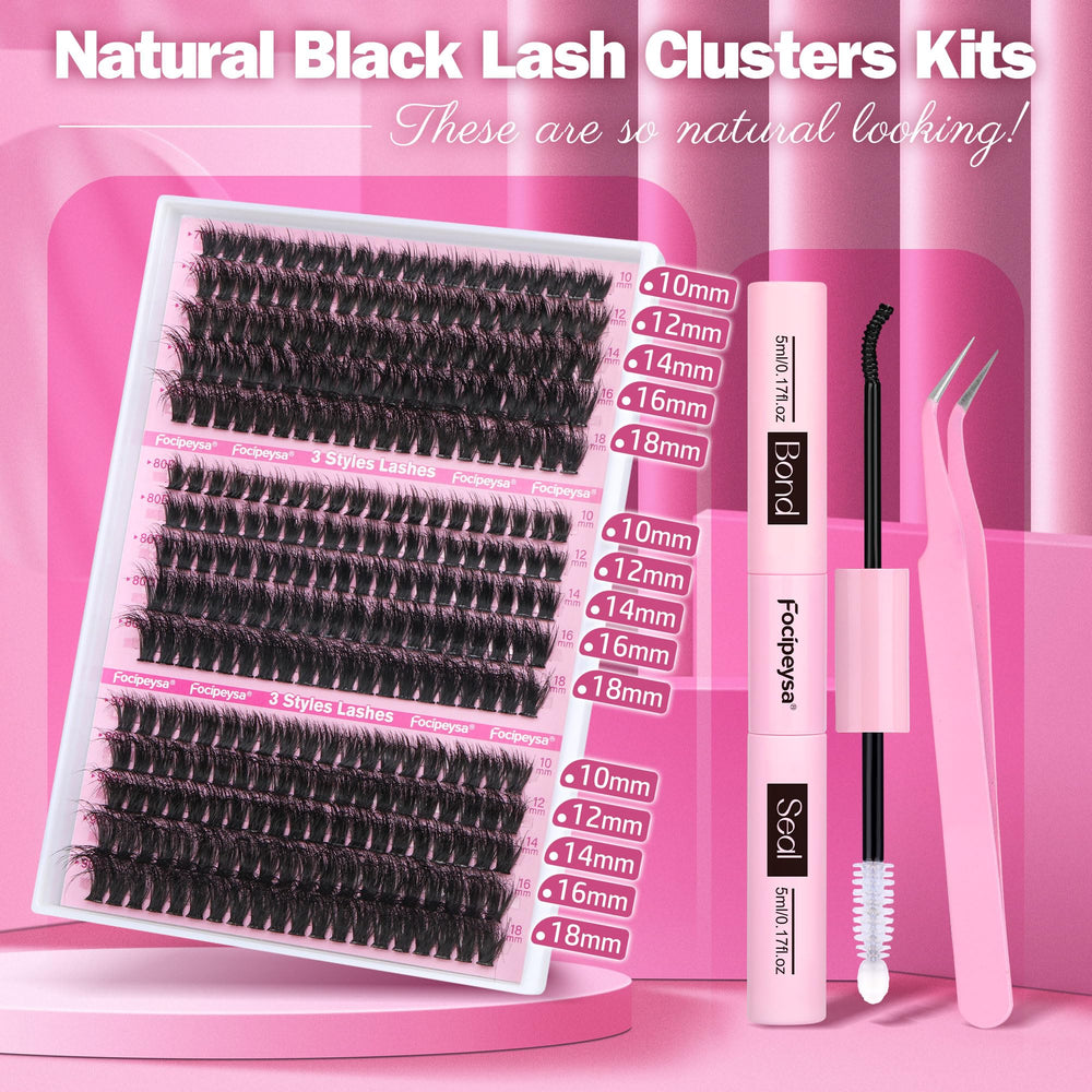 Lash bond and seal help maintain cluster integrity during wear with Focipeysa.