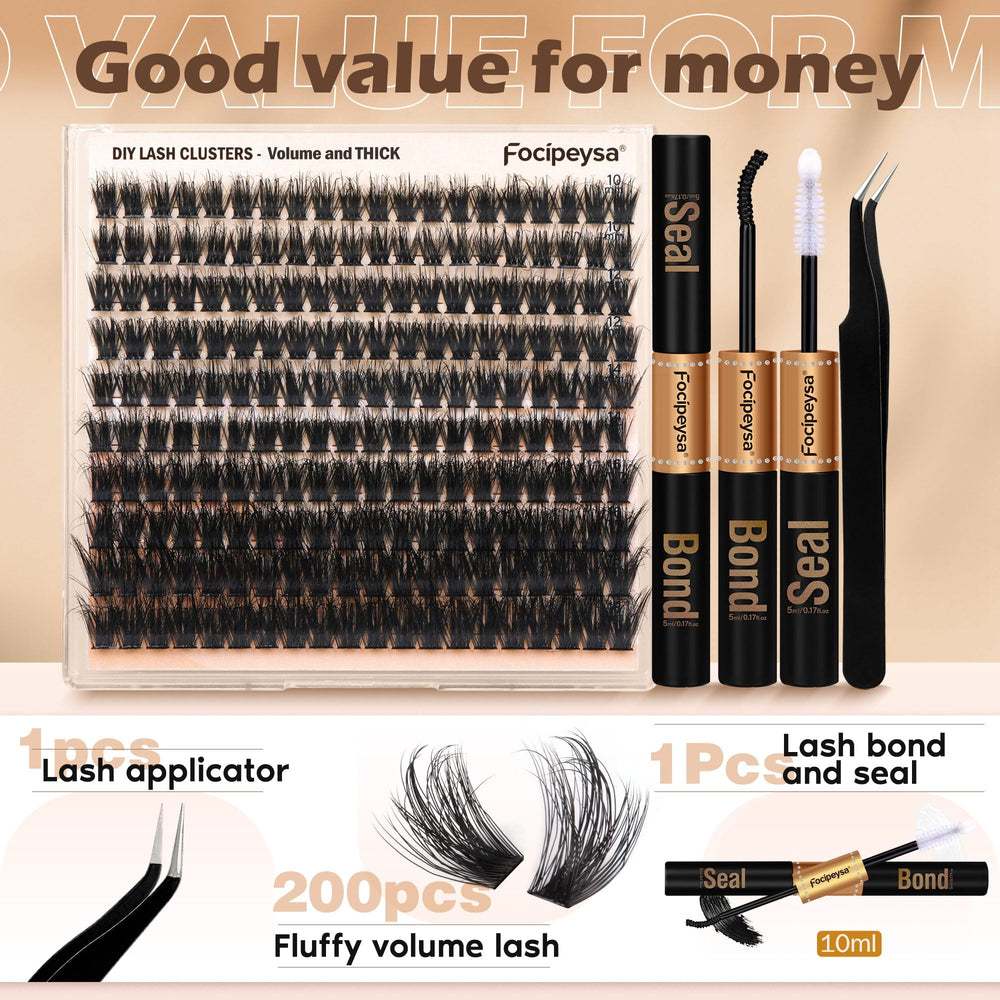 Focipeysa lash remover alongside bond for safe at-home removal and adhesion.
