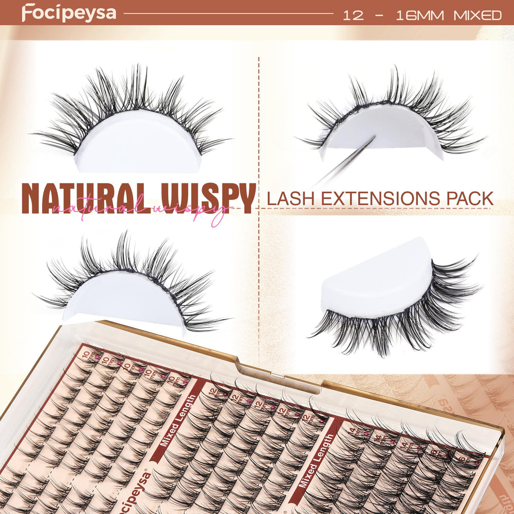 Focipeysa vegan soft-material lashes feel gentle on lids