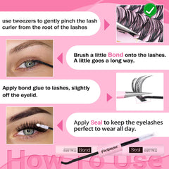 Focipeysa waterproof and long lasting lash results with bond and seal