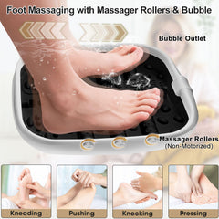 FOFOJÔY foot spa bath with bubbles enhances spa-like feel and warmth