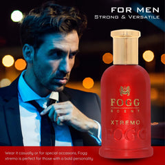 FOGG Scent Xtremo bottle cap close-up highlights premium design and performance.