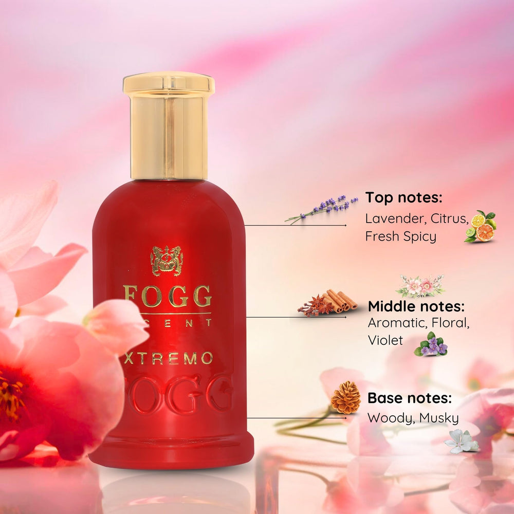 FOGG Scent Xtremo spray in action demonstrates easy, confident application.