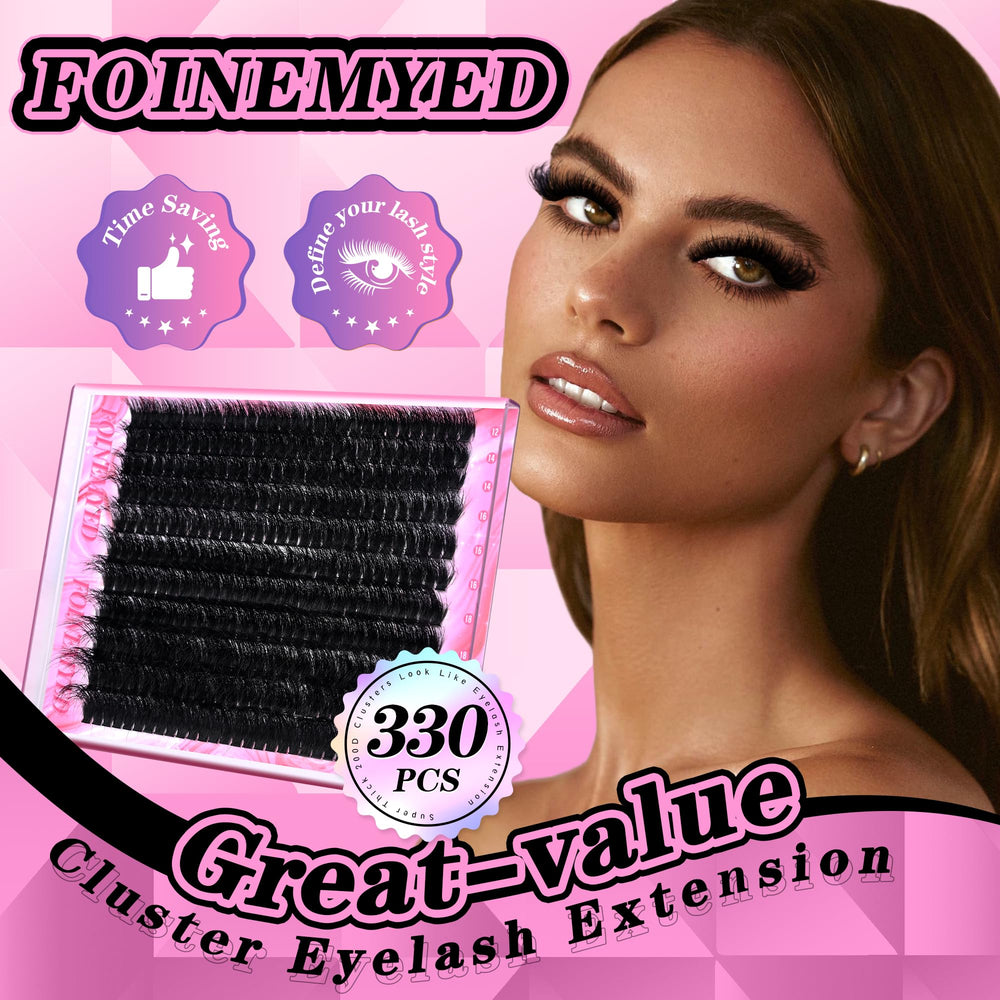 FOINEMYED beginner-friendly kit enables quick lash application.