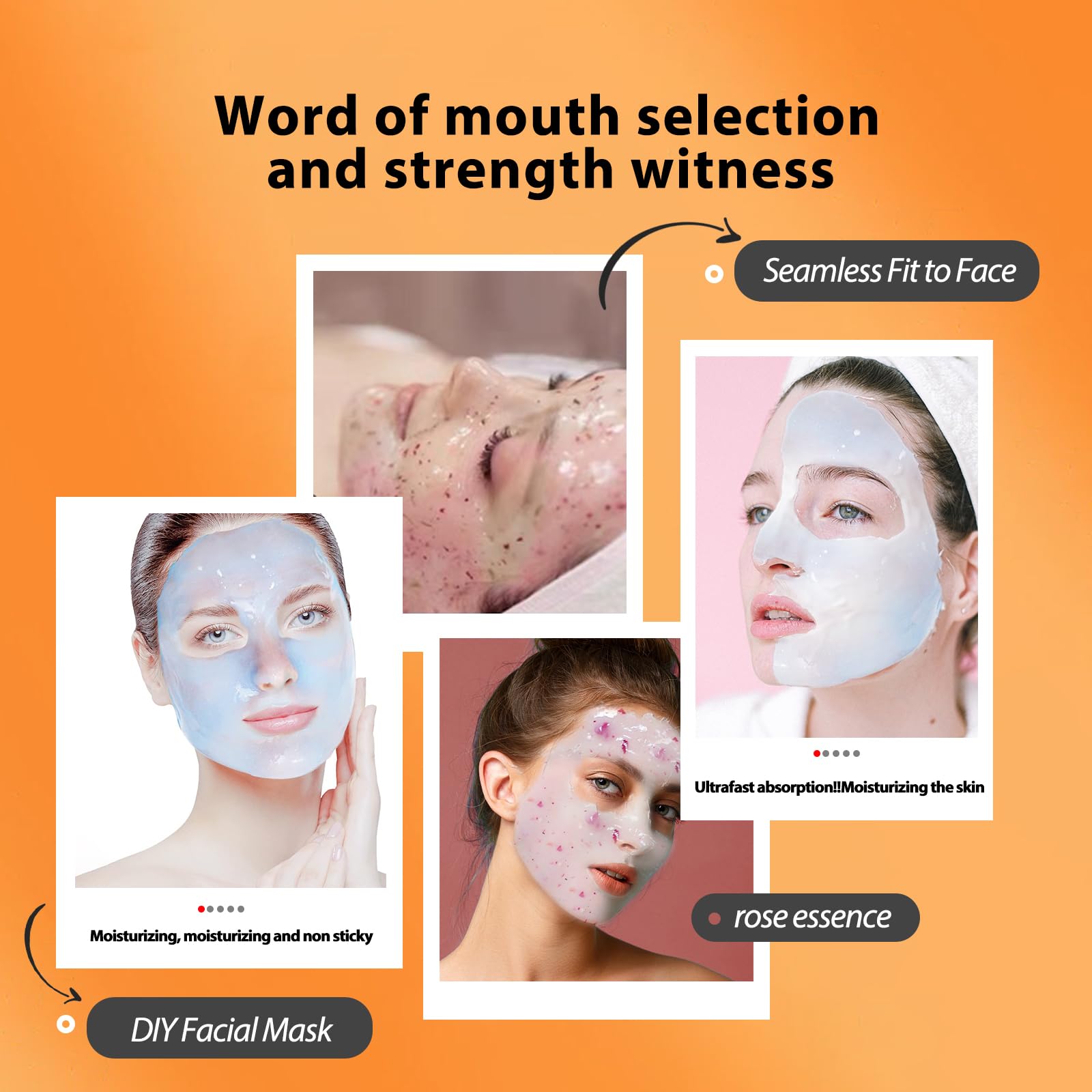 Fokiabin Jelly Mask applied to the cheek for even coverage.