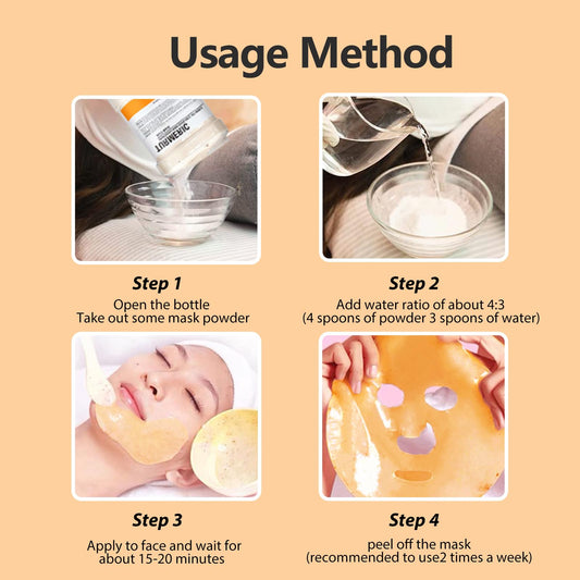 Fokiabin Jelly Mask being mixed with water for correct consistency.