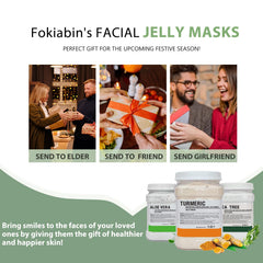Fokiabin Jelly Mask on face shows full coverage and gentle application.