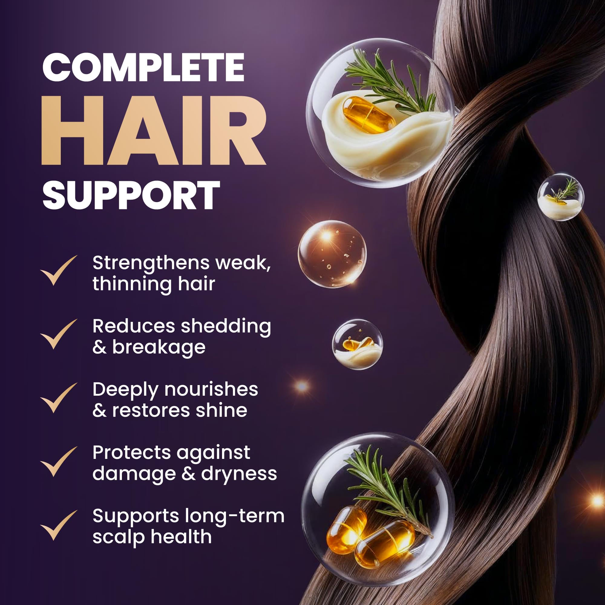 FOLICARE thickening conditioner tube being squeezed nourishes and strengthens strands.