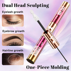 Close-up of eyelashes showing potential thickness and definition with Folivive serum.
