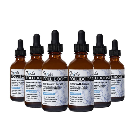 Folliboost bottle pour for easy scalp application.