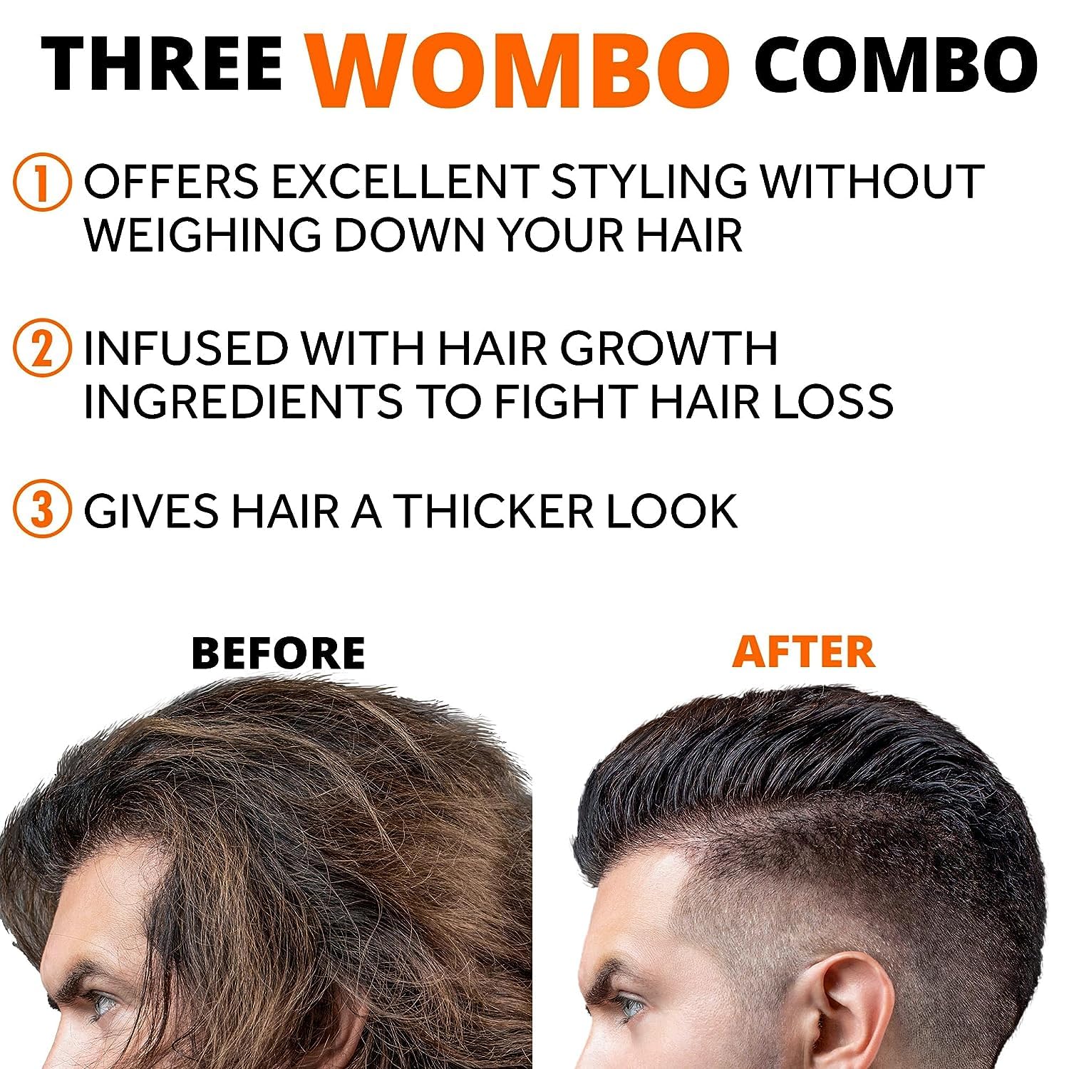 FOLLICLE BOOSTER man styling with pomade for a confident everyday look.