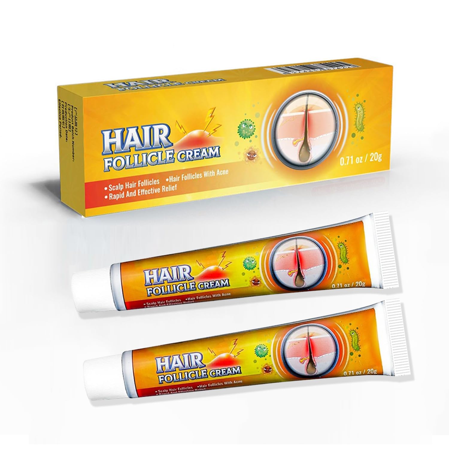 Folliculitis Cream scalp application soothes irritation and supports a healthy scalp.