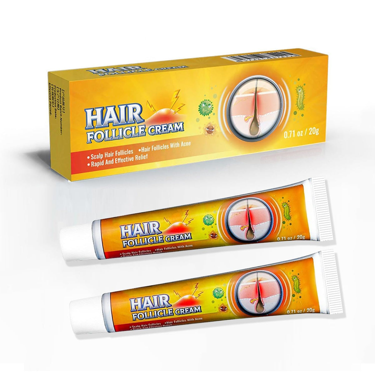 Folliculitis Cream scalp application soothes irritation and supports a healthy scalp.