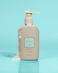 Morning shower with Folliflo shampoo for easy styling and manageability.